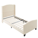 Platform Bed Frame With Tall Headboard And High Footboard by HouseOfZazla