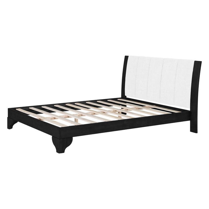 Queen Size Bed Frame in Black & White Pine, photo 7 of 10