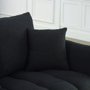 82" Premium Teddy fabric Sofa with 3 Back Pillows and 3 back Cushions Solid Wood Frame 3-Seater Sofa, Oversized Upholstered Chair for Living Room, Bedroom, Apartment and Office