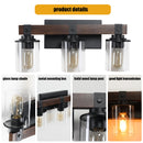 19" Rustic 3-Light Vanity Light, Industrial Bathroom Wall Sconce, Modern Farmhouse Lighting Fixture (No Bulbs)