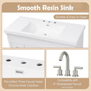 Bathroom Vanity With Sink, 6 Soft Close Drawers & Double Doors - White by HouseOfZazla