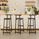 Modern Bar Stools With Backrest For Kitchen (Set of 3) by HouseOfZazla