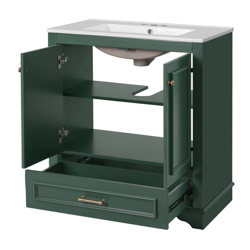 Bathroom Vanity With Sink, Cabinet & 2 Soft Closing Doors & Adjustable Shelf, photo 32 of 50