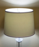 14"W x 10"H White Linen Drum Lampshade