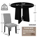 5 Piece Round Dining Table Set, Modern Table And 4 Upholstered Chairs For Dining Room by HouseOfZazla