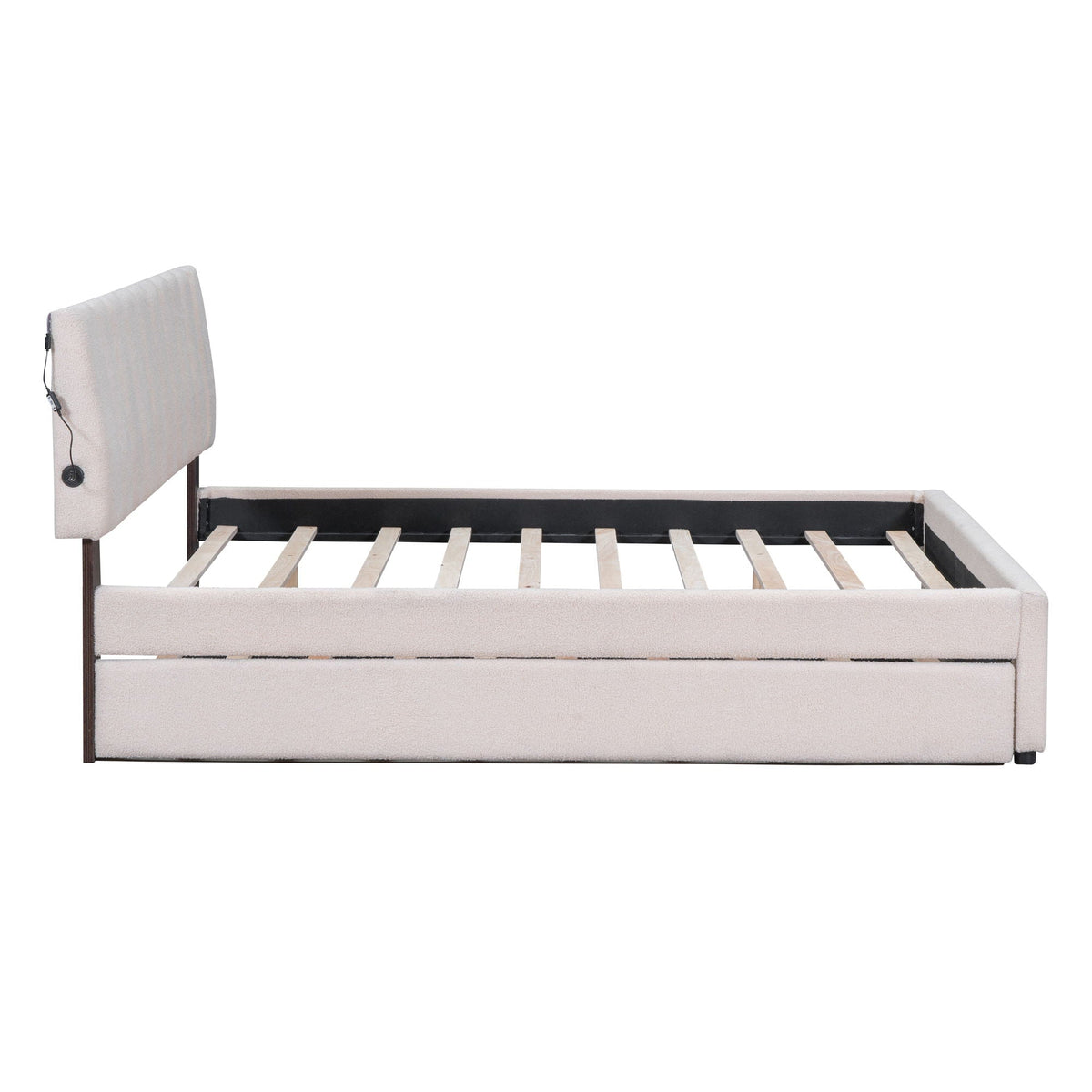 Upholstered Platform Bed With Trundle, photo 39 of 40