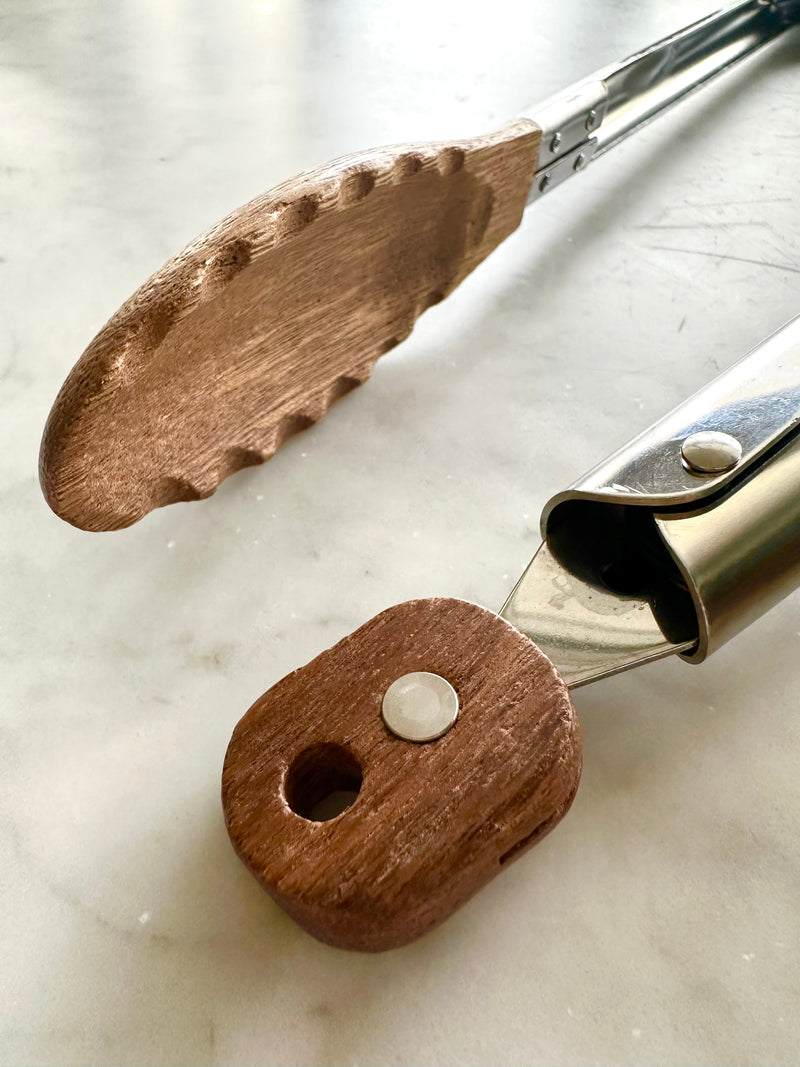 Acacia Wood Tongs, Set of 2