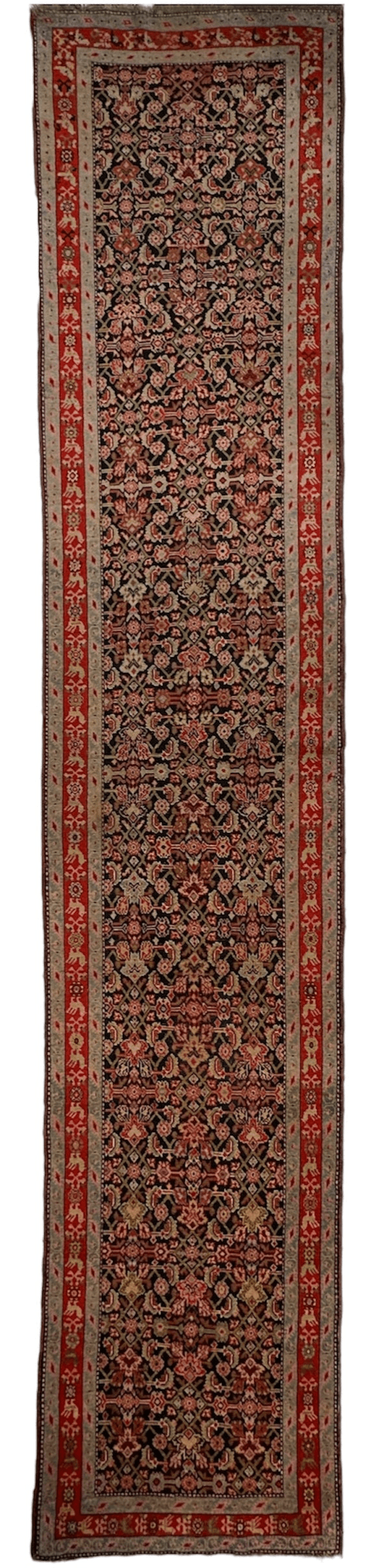 3’4” x 17’ Karabkah Antique Caucasian Wool on Wool Runner