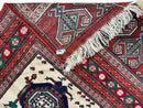 Hand-Knotted Afghani Kazak Wool Rug - 4'8" x 7'2"