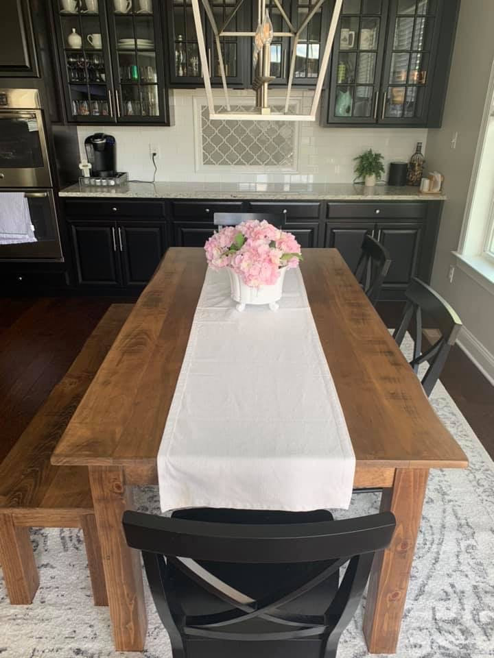 Farmhouse Dining Table with Post Legs