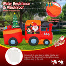8.6 Feet Lighted Christmas Inflatable Train with Santa Claus Deer by DirectDeals
