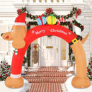 8 Feet Lighted Inflatable Christmas Dachshund Arch with Air Blower by DirectDeals