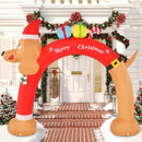8 Feet Lighted Inflatable Christmas Dachshund Arch with Air Blower by LJGDeals