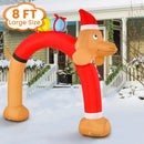 8 Feet Lighted Inflatable Christmas Dachshund Arch with Air Blower by DirectDeals