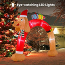 8 Feet Lighted Inflatable Christmas Dachshund Arch with Air Blower by LJGDeals