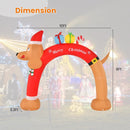8 Feet Lighted Inflatable Christmas Dachshund Arch with Air Blower by LJGDeals