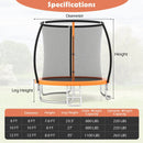 8FT Outdoor Heavy-Duty Recreational Trampoline by LJGDeals