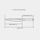 8" Hammered Carving Knife