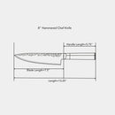 8" Hammered Chef Knife by Swiss Diamond