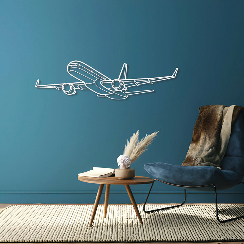 757-200 Angle Metal Aircraft Wall Art - NCP0011