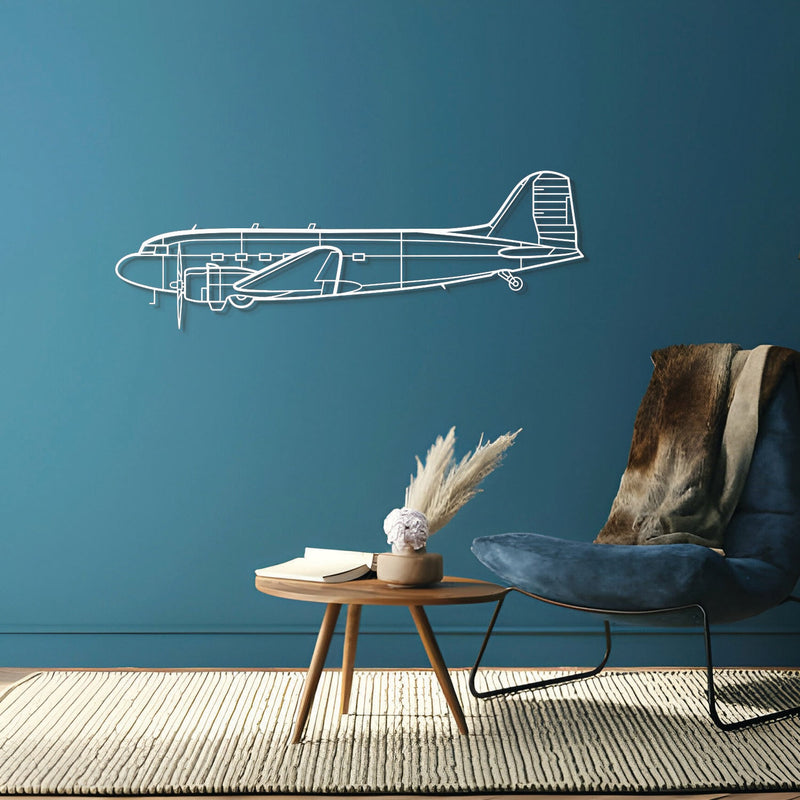 DC-3C Metal Aircraft Wall Art - NCP0058