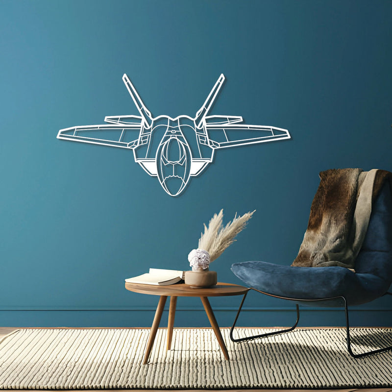 F-22 Raptor Angle Metal Aircraft Wall Art - NCP0078