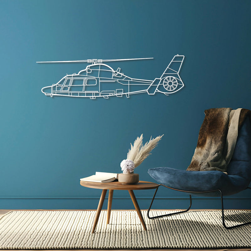 AS365 Dauphin Metal Aircraft Wall Art - NCP0365