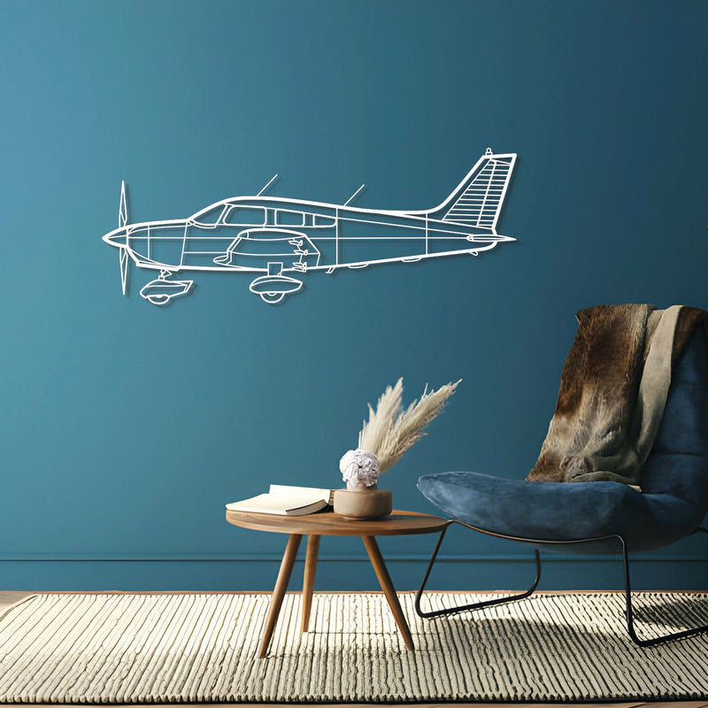 PA-28 Warrior Metal Aircraft Wall Art - NCP0114