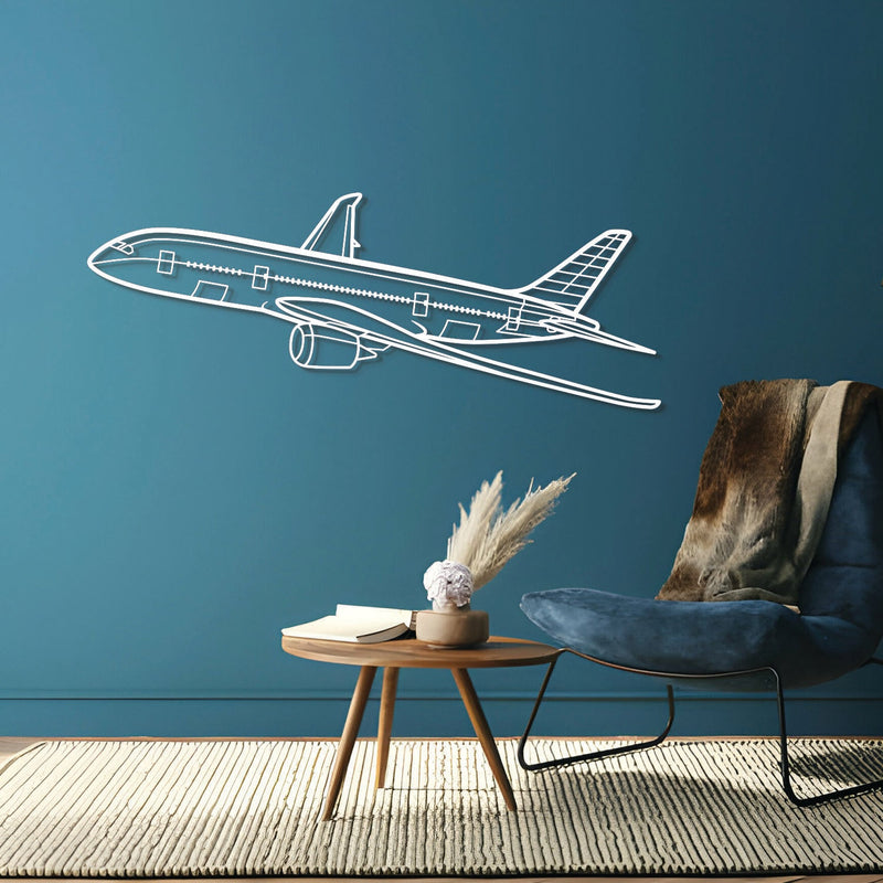 787 Angle Metal Aircraft Wall Art - NCP0013