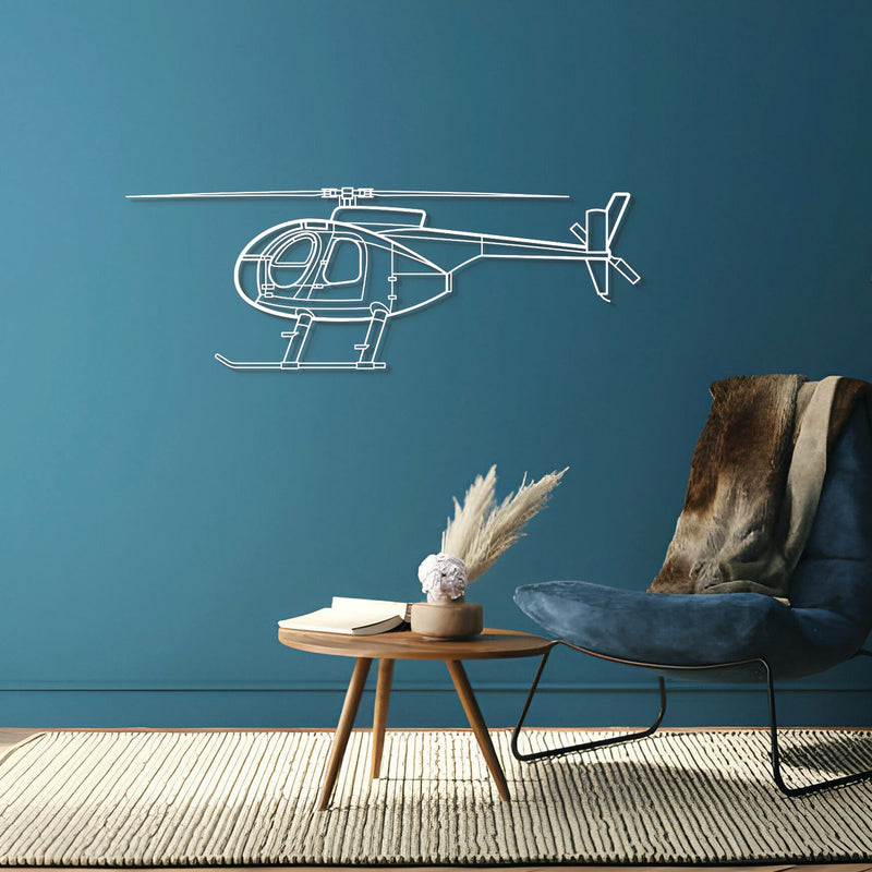 MD 500C Metal Aircraft Wall Art - NCP0391