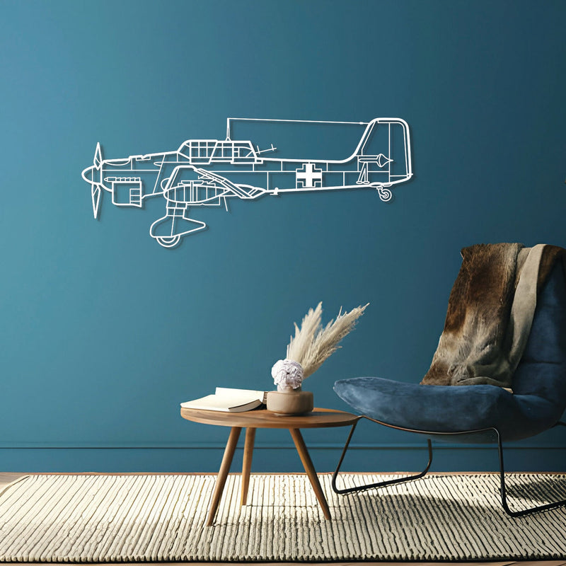 Stuka JU-87 Metal Aircraft Wall Art - NCP0138