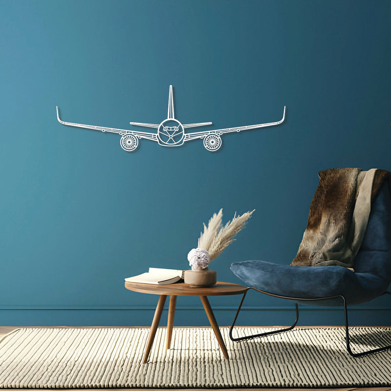 A350 Front Metal Aircraft Wall Art - NCP0019