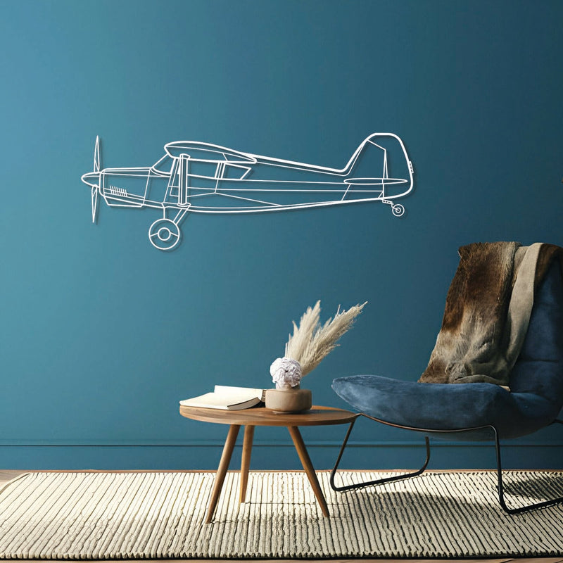 4-Place Metal Aircraft Wall Art - NCP0452