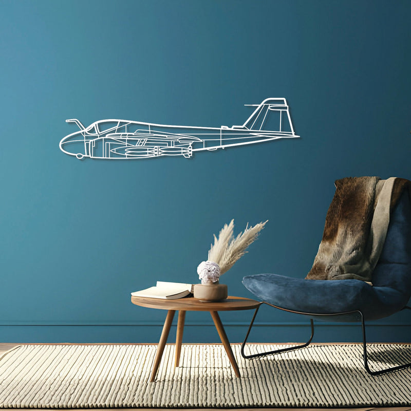 A-6 Intruder Metal Aircraft Wall Art - NCP0014