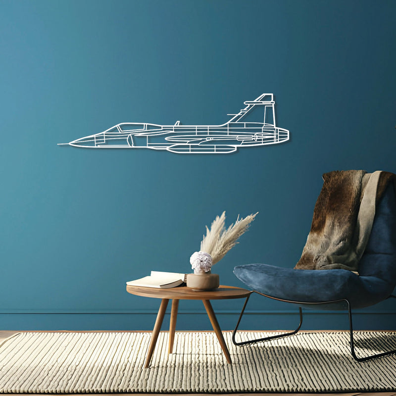 JAS 39 Gripern Metal Aircraft Wall Art - NCP0098