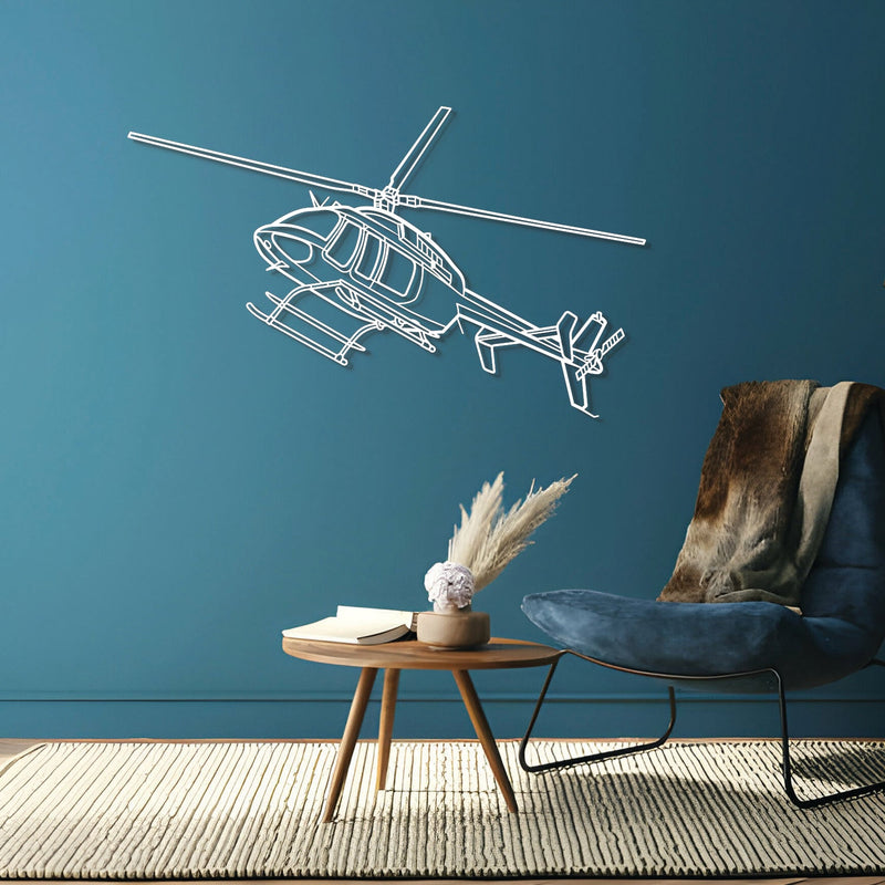 407GX Angle Metal Aircraft Wall Art - NCP0004