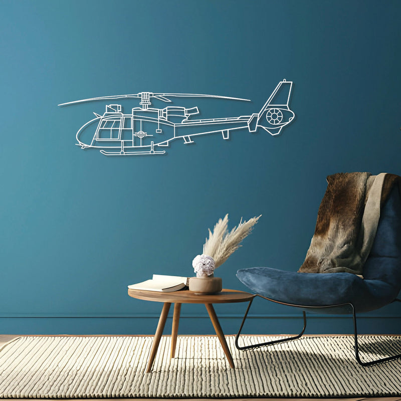 SA342M1 Metal Aircraft Wall Art - NCP0395