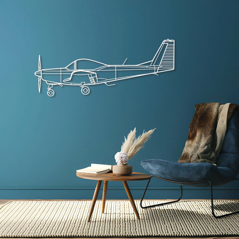 AS SA 202 Bravo Metal Aircraft Wall Art - NCP0258