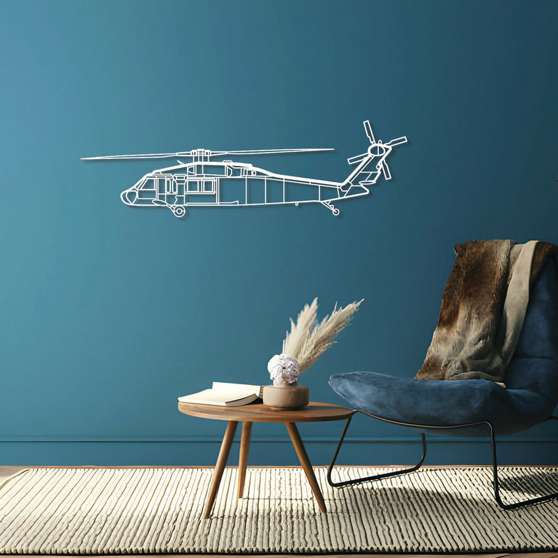 UH-60L Black Hawk Metal Aircraft Wall Art - NCP0147