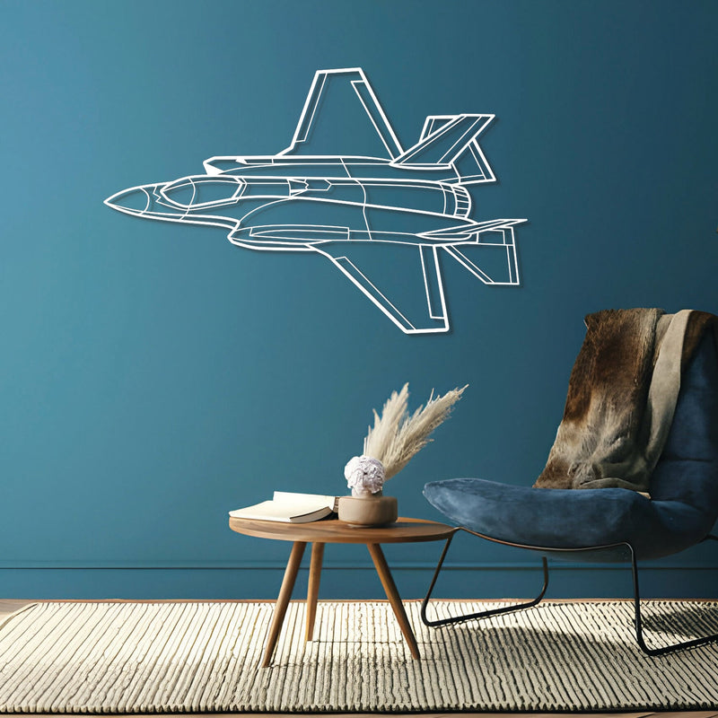 F-35A Lightning II Angle Metal Aircraft Wall Art - NCP0327