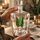 Tequila Decanter With Agave Plant,  25 Ounce Bottle