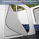 8-10 Person Camping Tent with Double Rooms and 2 Doors-Navy
