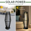 2 Piece Solar Powered Lantern Wicker Solar Patio Lamp by JHY DESIGN
