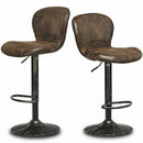 Set of 2 Adjustable Swivel Bar Stools with Hot-Stamping Cloth by LJGDeals
