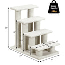 24 Inch 4-Step Pet Stairs Carpeted Ladder Ramp Scratching Post Cat Tree Climber by LJGDeals