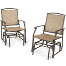 2 Pieces Patio Swing Single Glider Chair Rocking Seating by LJGDeals