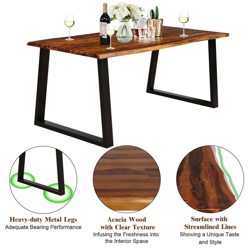 Rectangular Acacia Wood Dining Table, photo 6 of 8