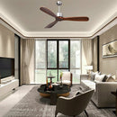 52 Inch Modern Ceiling Fan Indoor Outdoor Brushed Nickel Finish with Remote by LJGDeals