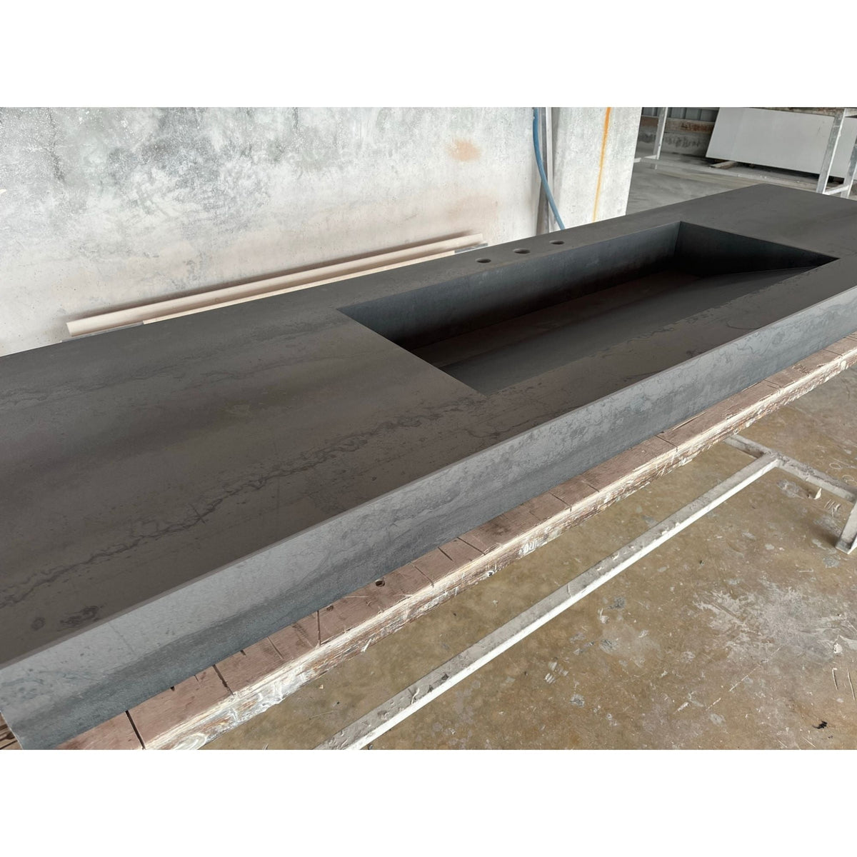 Metal Dark Engineered Porcelain Handcrafted Kitchen Bathroom Sink - Natural Stone Look, photo 7 of 21