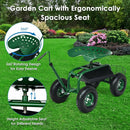 Extendable Handle Garden Cart Rolling Wagon Scooter by LJGDeals